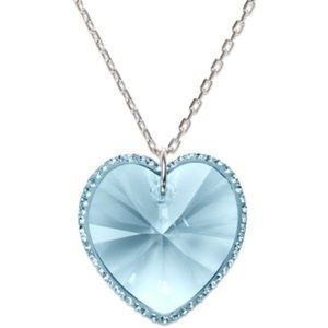 Swarovski Reverie Heart Pendant- Aqua blue
